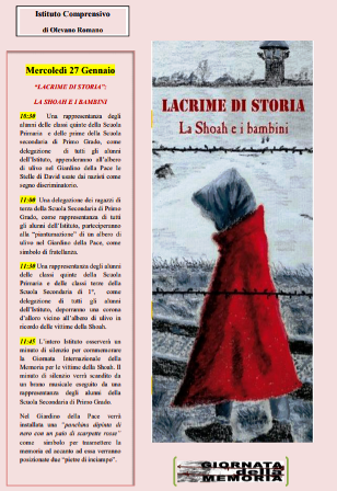 "LACRIME DI STORIA": La Shoah e i bambini. - Eventi - Istituto ...